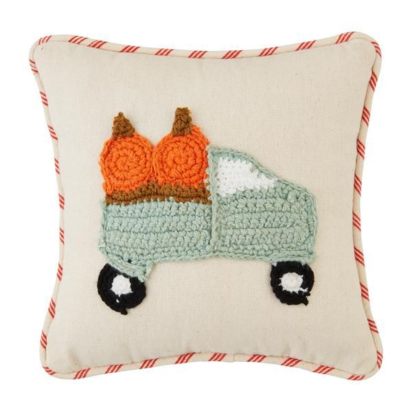 8x8 Truck Crochet Pillow