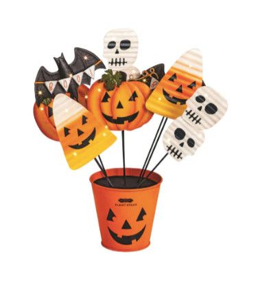 Light Up Halloween Plant Stakes