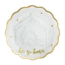 Glass Nativity Platter