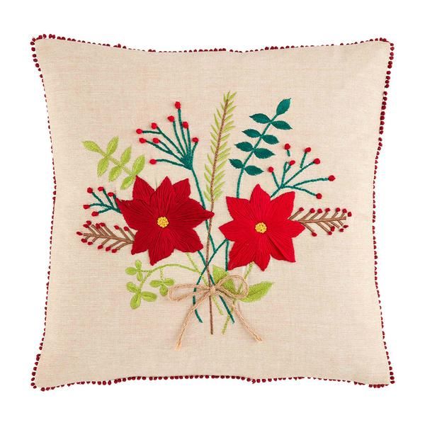 18x18 Christmas Bouquet Pillow