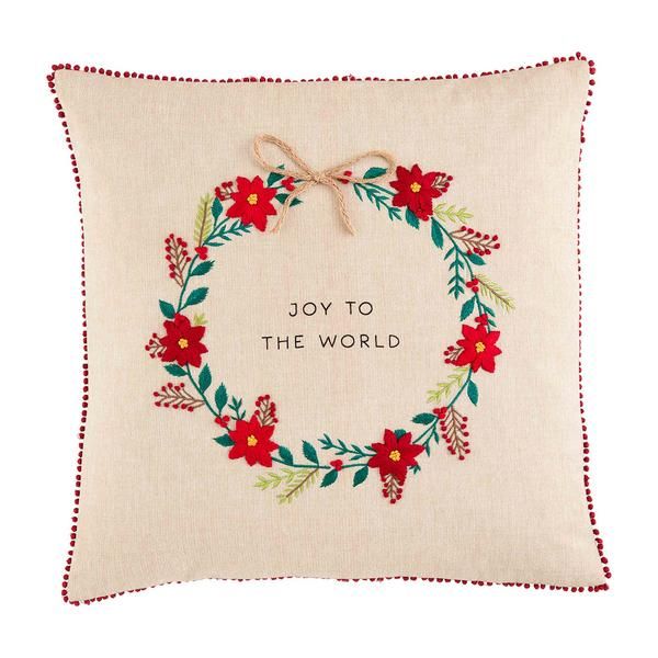 18x18 Christmas Wreath Pillow