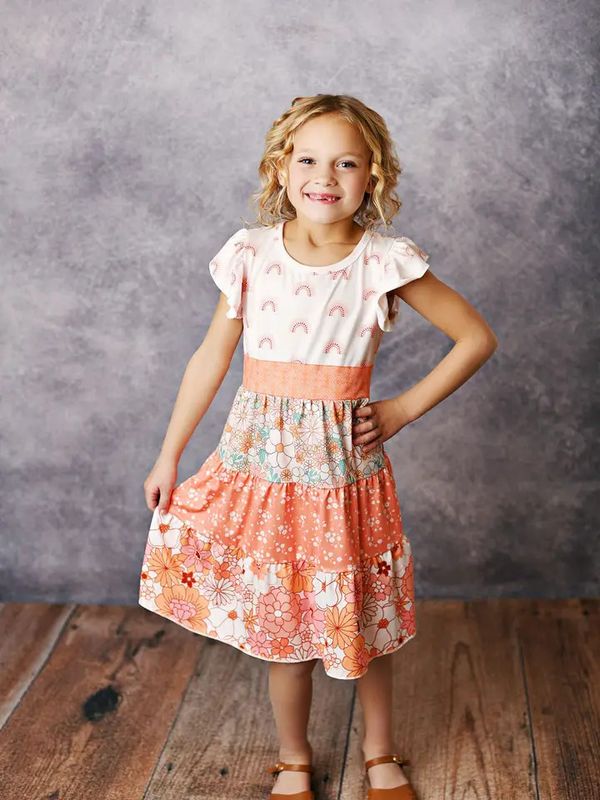 Rainbow Tiered Dress