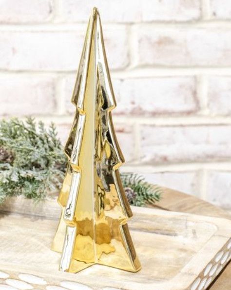 9&quot; Gold Ceramic Tree