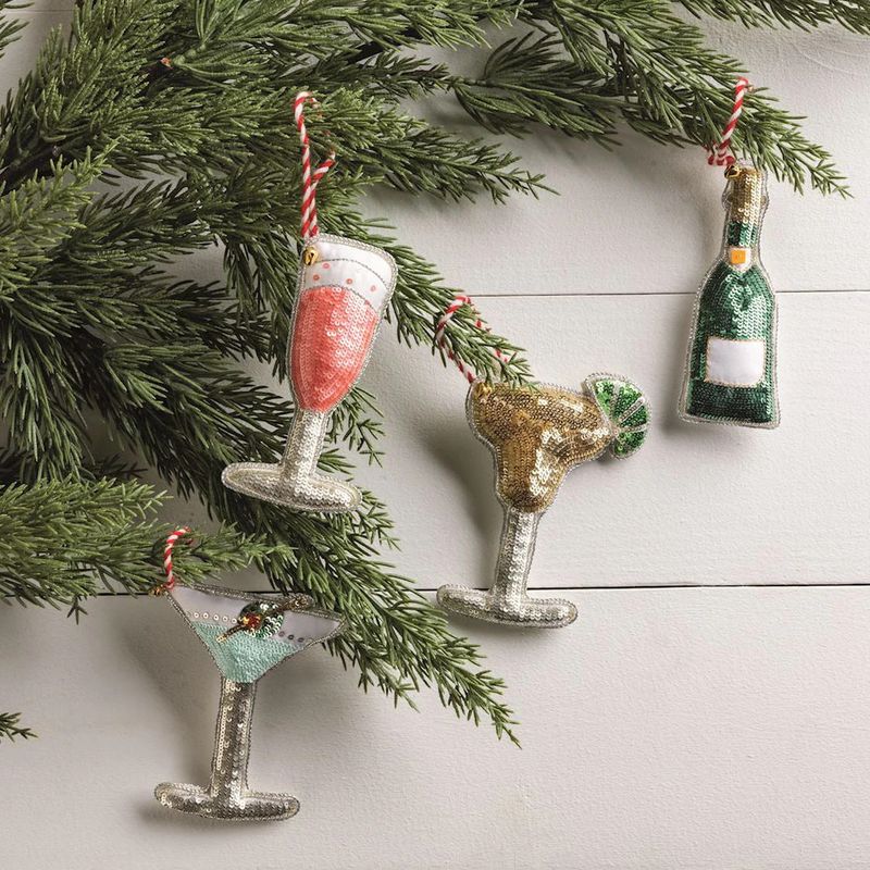 Sequin Cocktail Ornaments