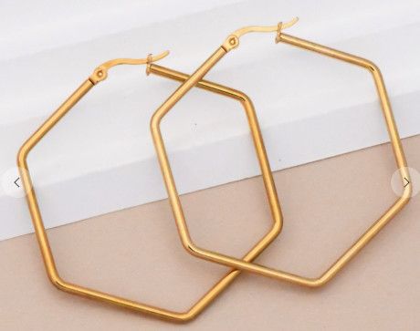 Stainless Steel Hexagon Hoops