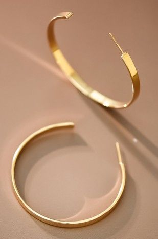 18K Stainless Steel Hoops 2&quot;