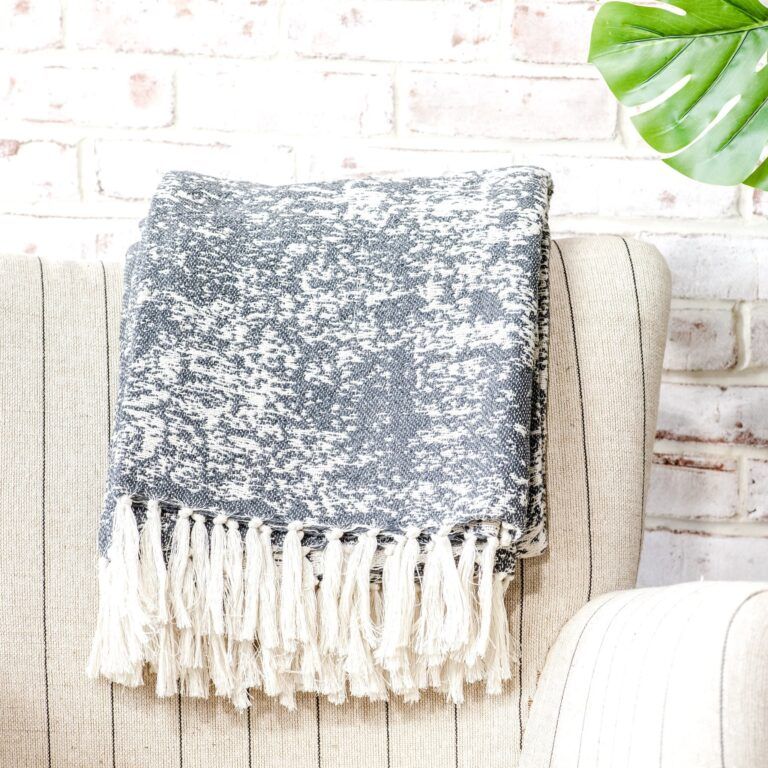 Charcoal Patterned Throw