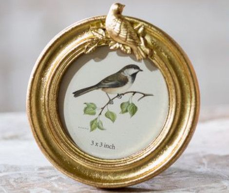 3x3 Round Gold Frame