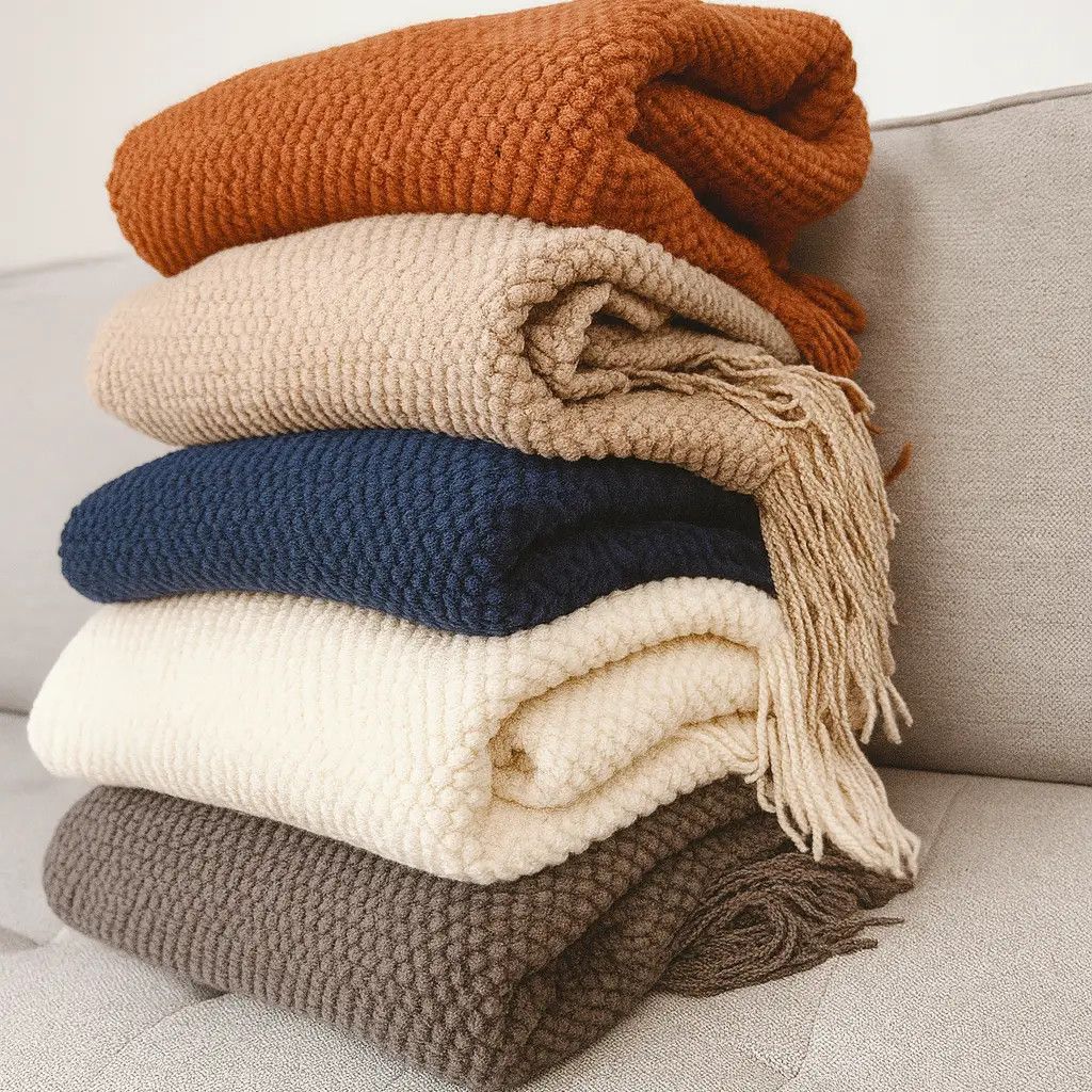 50x60 Knit Textured Throw Blanket
