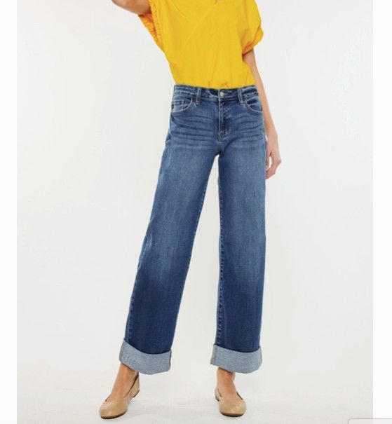 Medium Wash Wide Leg KanCan Jeans