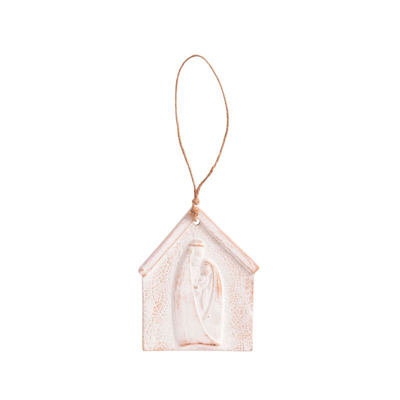 Family Embrace Nativity Lace Ornament