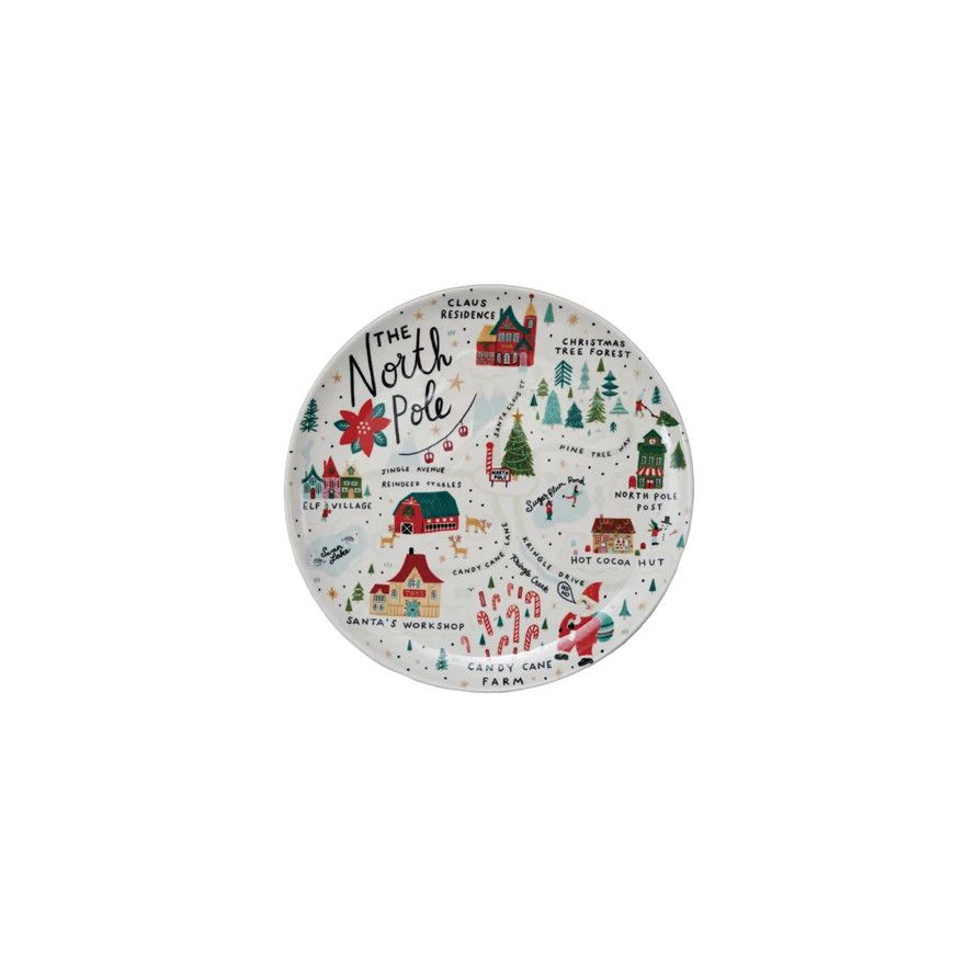 11&quot; North Pole Scene Plate