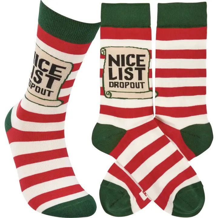 Nice List Dropout Christmas Socks