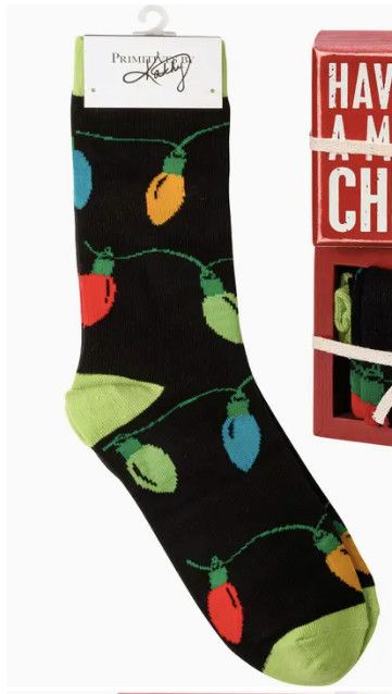 Colorful Lights Christmas Socks