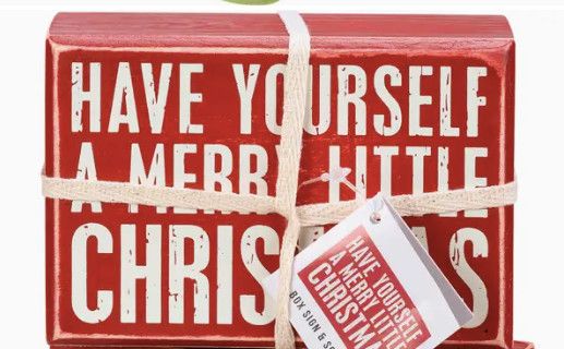 Merry Little Christmas Box Sign