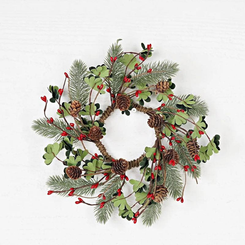 3.5&quot; Ring with Snap Leaves &amp; Red Pips