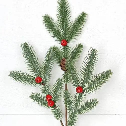 19&quot; Feather Pine with Red Bells