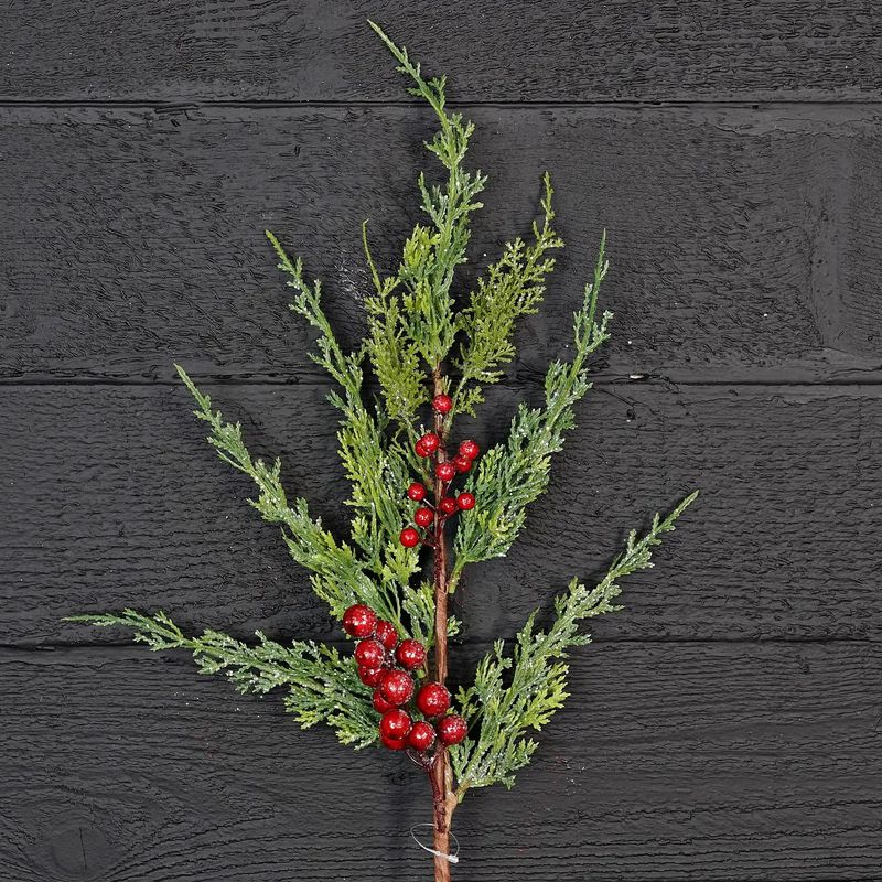 26&quot; Cedar Pine and Red Berry Spray