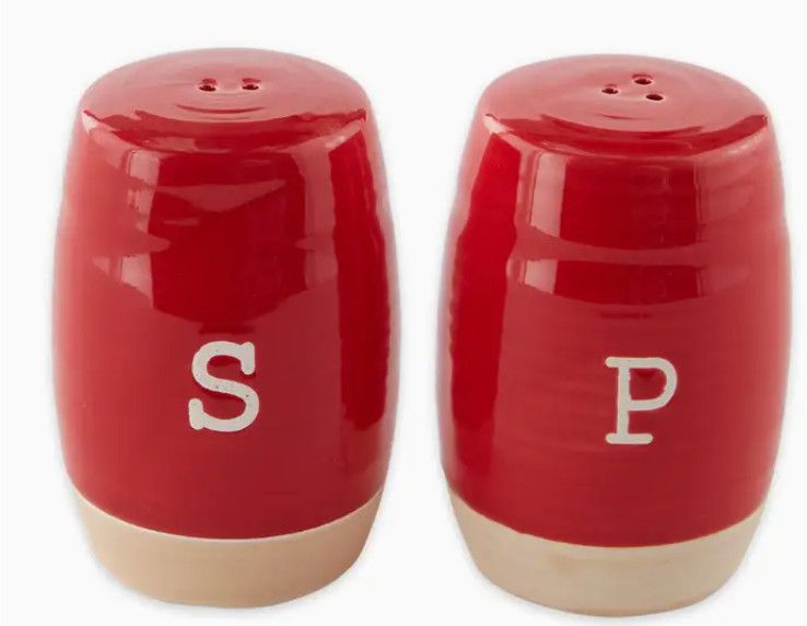 Red Ceramic Salt and Pepper Shakers