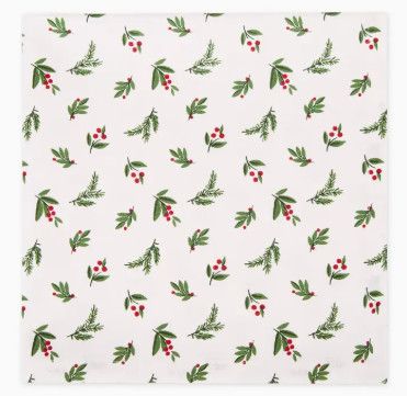20&quot;x20&quot; Holiday Berry Sprig Napkin