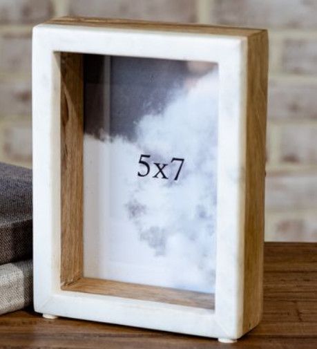 5x7 Wood &amp; Marble Frame