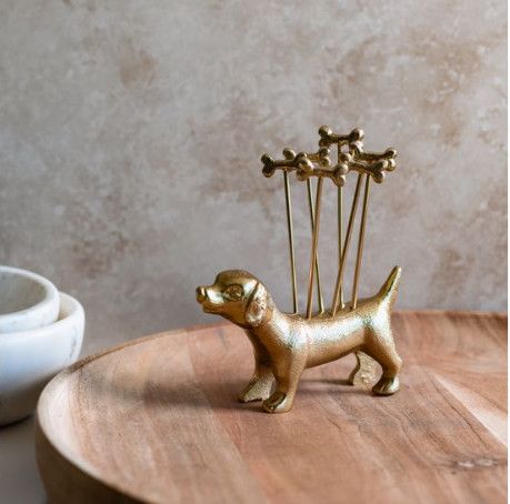 Gold Dog Pick Holder