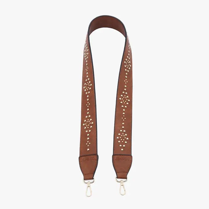 Studded Guitar Strap, Color: Brown