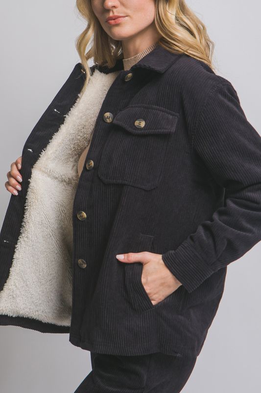 Sherpa Lined Corduroy Jacket