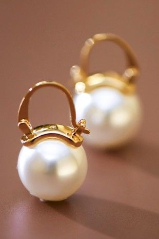 Pearl Gold Plated Earrings