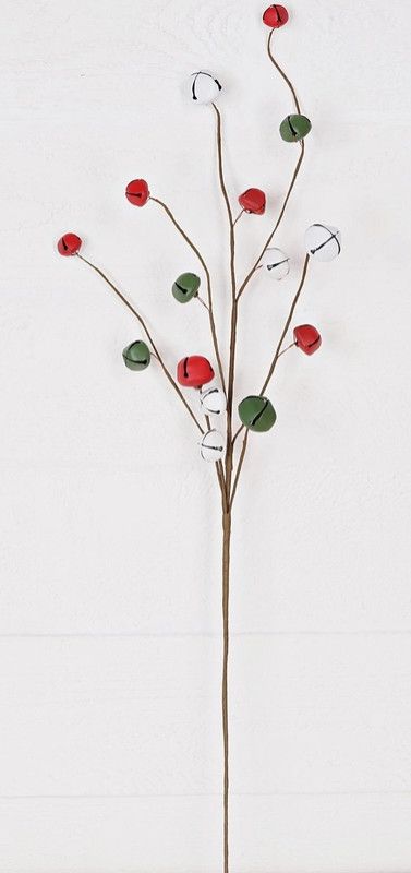 27" Red, White, and Green Bells Spray