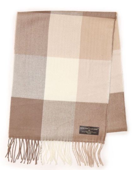 Taupe Plaid Softer Than Cashmere Scarf