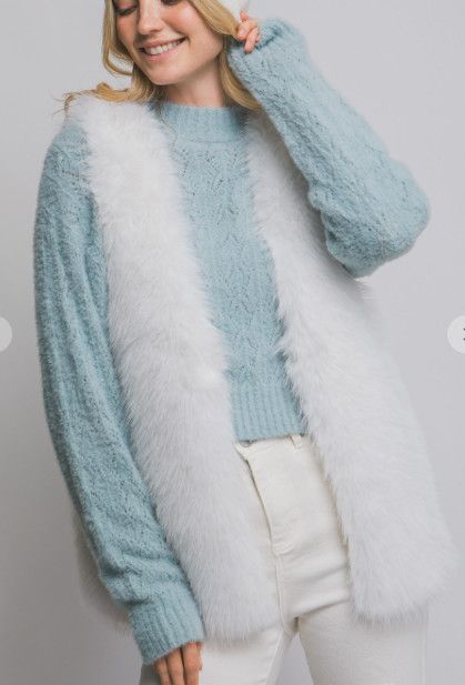 Long Faux Fur Vest