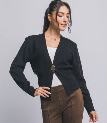 V-Neck Cardigan Sweater