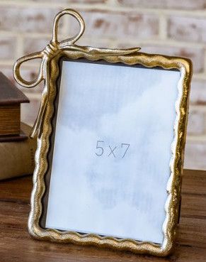 5x7 Gold Ribbon Photo Frame