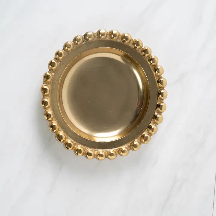 Gilded Beaded Plate