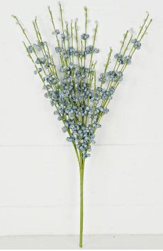 20" Curly Q and Blue Pip Berry Stem