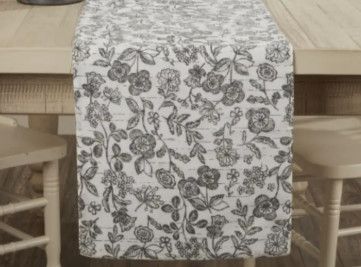 72"x13" Gray Gables Floral Runner