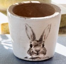 3" Bunny Pattern Planter