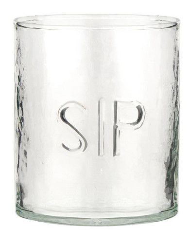 8oz. Sip Hammered Glass