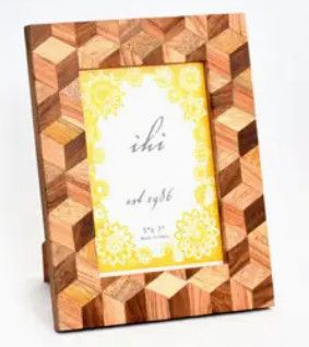 5x7 Multi-Wood Chevron Photo Frame