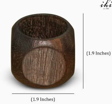 Black Diamond Wood Napkin Ring