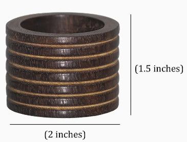 Striped Wood Napkin Ring