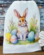 24x16 Easter Bunny Cotton Tea Towel
