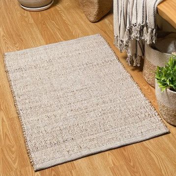 White Jute Chindi Rug 2'x3'