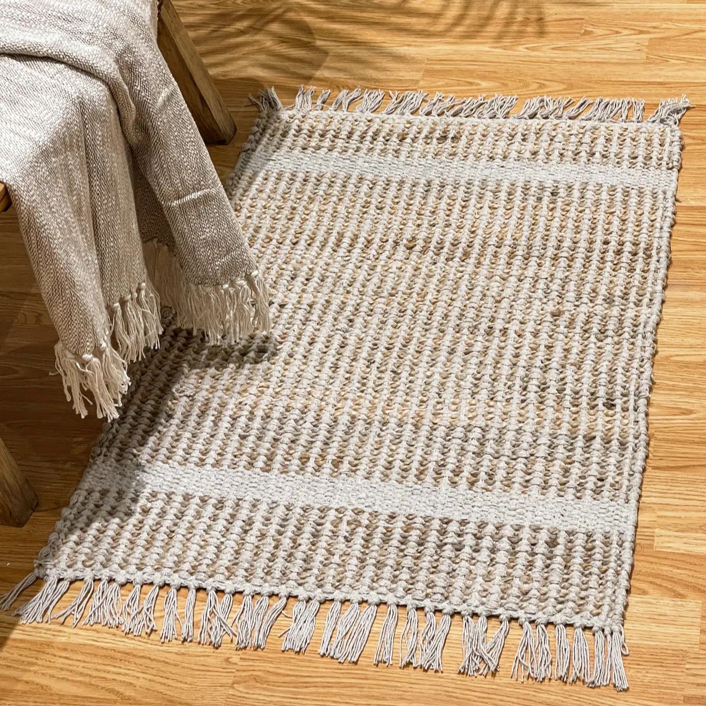 2x 3 Jute &amp; Ivory Rug