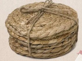 Set (8) Jute Coasters