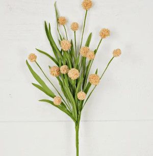 24" Beige Thistle Berry Spray