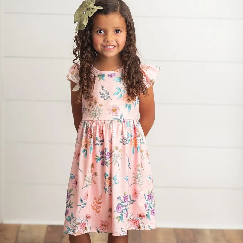 Blush Flutter Dress