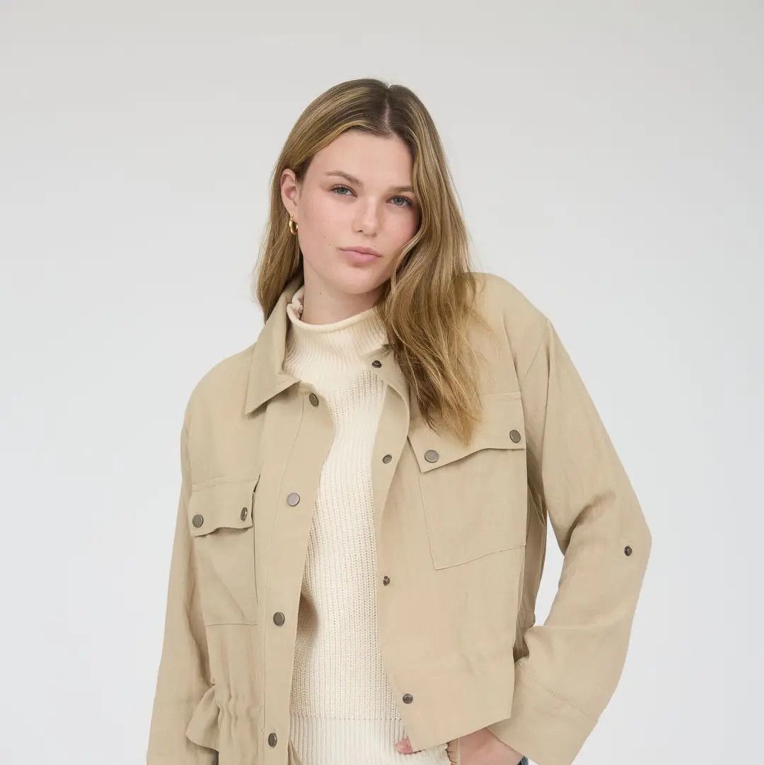 Khaki Drawstring Jacket