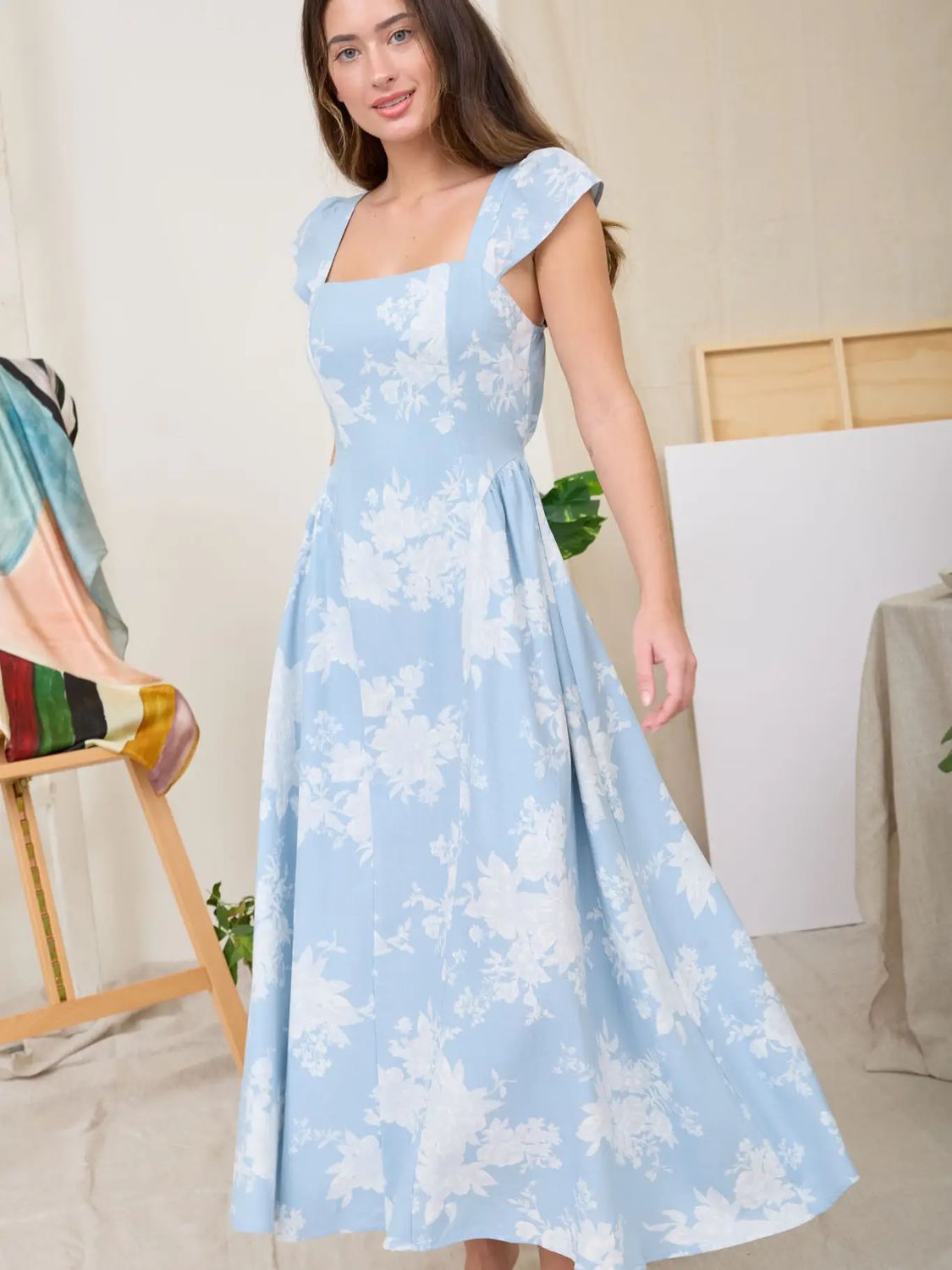 Bell Sleeve Midi Dress